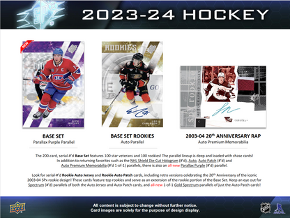 2023-24 Upper Deck SPx Hockey Hobby Box