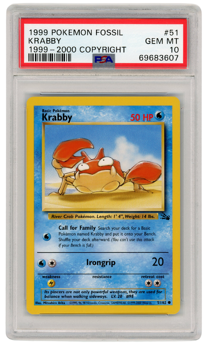 1999-2000 Fossil Krabby 51/62 PSA 10 (#1322)